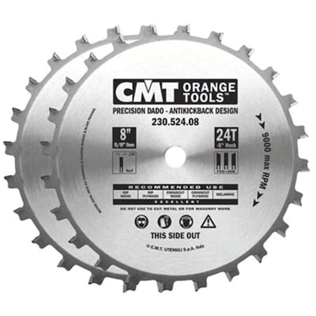 Cmt 8 In. Precision Dado Set CM136852